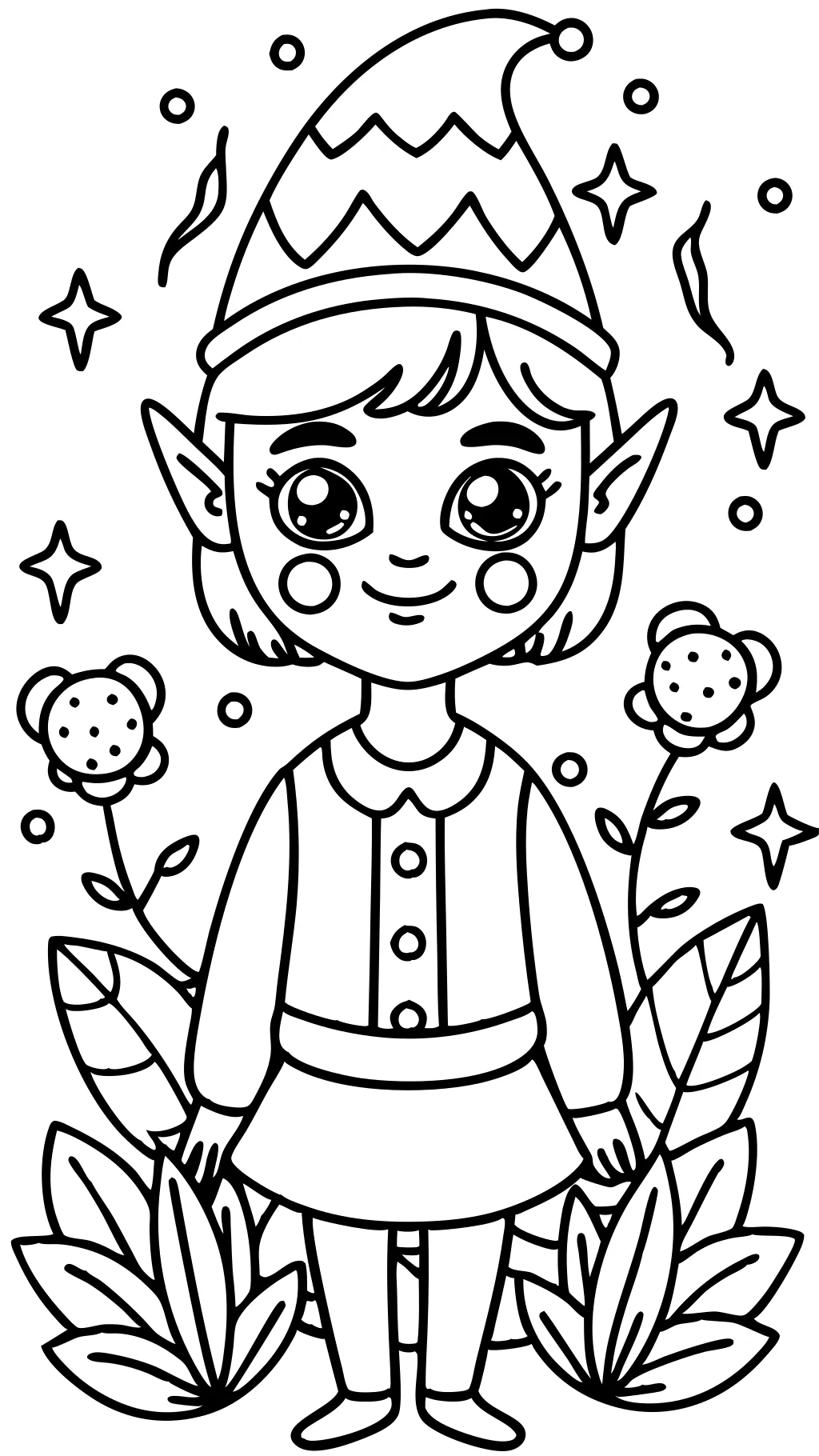 coloring pages elf